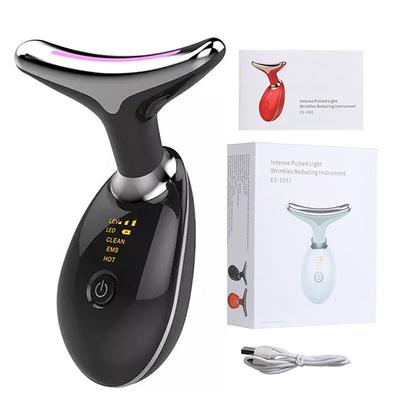 EMS Microcurrent Face Neck Beauty Device LED Photon Firming Rejuvenation Anti Wrinkle Thin Double Chin Skin Care Facial Massager