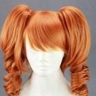 Ponytail Wig Cosplay Wig Synthetic Wig Cosplay Wig Lolita Curly Cute With 2 Ponytails Wig Medium Length Light golden Black Orange Synthetic Hair 18 inchWomen'sCosplay Blonde hairjoy Halloween Wigs