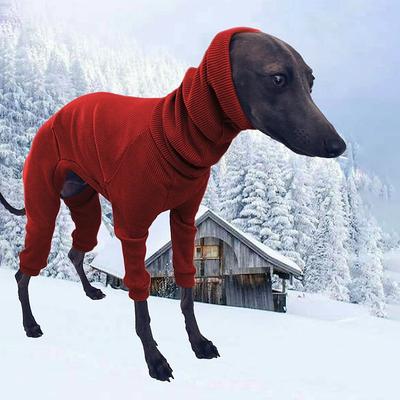 Winter Dog Coat Jacket Tight Dog Hoodie Dog Jumper Sweater for Greyhound Whippet,Dog Clothes Greyhound Turtleneck Sweatershirt Jumper,Warm T-Shirt Pet Clothes (Black,5XL)