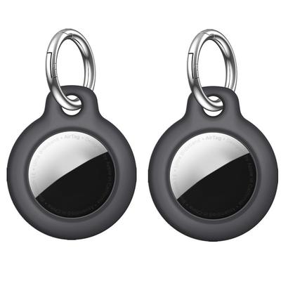 IP68 Waterproof AirTag Holder Case – Shockproof 360° Full Body Protective Keychain Cover with Metal Ring for Apple AirTag, Ideal for Pets, Keys, Bags, and Backpacks 2 Pack