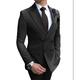 Black White Champagne Men's Wedding Suits Solid Colored 2 Piece Plus Size Standard Fit Double Breasted Six-buttons 2024