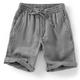 Men's Linen Shorts Summer Shorts Beach Shorts Drawstring Elastic Waist Plain Breathable Soft Short Casual Daily Holiday Streetwear Hawaiian Blue Brown Micro-elastic
