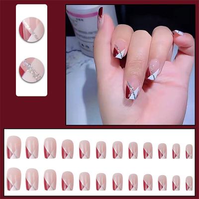 Y2 Nail Art Removable Fake Nail Patch Net Red Girls Short Nail Art Finished Cute Net Red New