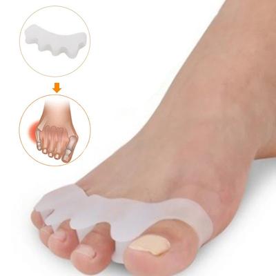 2Pcs/pair Silicone Finger Toe Protector Toe Separators Stretchers Straightener Bunion Protector Pain Relief Foot Care