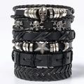 Popular Jewelry Punk Skeleton Series Leather Bracelet Handcrafted Hand Jewelry For Halloween