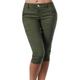 Women's Basic Essential Capri shorts Slacks Classic Capris Pants Office / Career Dailywear Micro-elastic Solid Colored Mid Waist Slim Green White Black Blue Khaki S M L XL XXL