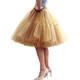 Lady's Princess Tutu Tulle Midi Knee Length Skirt Underskirt 1950s Petticoat Hoop Skirt Tutu Under Skirt Crinoline Tulle Skirt Women's Costume Vintage Cosplay Party Evening Prom Knee Length