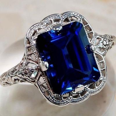 1PC Ring For Women's AAA Cubic Zirconia Purple Blue Wedding Holiday Alloy