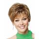 Short Brown Curly Wigs with Blonde Highlight Brown Pixie cut Wavy Wigs for White Women Layered Synthetic Full Wigs for Daily Party