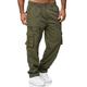 Men's Ripstop Cargo Pants Relaxed Fit Tactical Pants Straight Outdoor Hiking Long Lightweight Work Pant Army Green