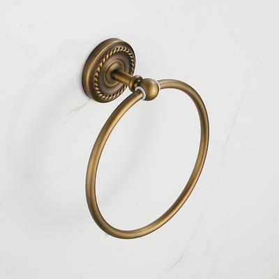 Brushed Brass Towel Holder Towel Ring Wall Mounted Antique Brass Toilet Towel Ring Bath Hand Towel Holder Bathroom Accessories Bath Hardware