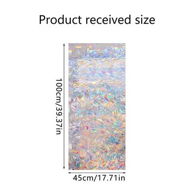 Stained Glass Window Film Rainbow Window Film Translucent Stained Glass Self Adhesive Film Static Cling Thermal Insulation Window Sticker for Home