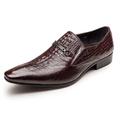 Men's Slip-On Leather Shoes European Version Business Pointed Toe Slip-On Leather Shoes