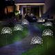 1 Pack solar powered 8-function Christmas decorative fireworks lamp, floor mounted lawn light, holiday wedding, Christmas Halloween outdoor waterproof decorative lamp 90/120/150/200Leds