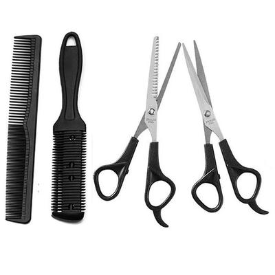 4pcs/set Household Hairdressing Scissors Thinning Shears Hair Cutting Barber Scissors Flat Tooth Scissor Comb Hair Styling Tools