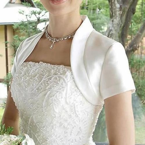 Shawls Women's Wrap Bolero Pure Elegant Short Sleeve Satin Wedding Wraps With Pure Color For Wedding Spring Summer dress to impress 2025