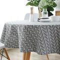 Cotton Nordic Round Tablecloth Colored Stripe Tree Cover Washable Table Cloth for Tea Table
