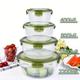 4pcs/set Leakproof Kitchen Storage Box Set - 2200ML/1300ML/800ML/400ML - Microwave Safe - Perfect For Lunches, Snacks, and More