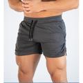 Men's Athletic Shorts Running Shorts Gym Shorts Drawstring Side Pockets Split Solid Colored Breathable Quick Dry Outdoor Athletic Beach Casual Shorts Black White Micro-elastic