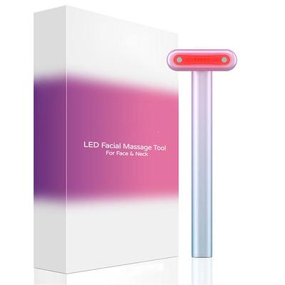 Led Red Light Therapy Face Eye Dark Spots Hyperpigmentation Mini Microcurrent Small Wand Electric Facial Massager Anti-aging Firming Beauty Tool