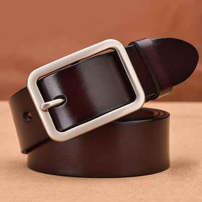 Men's Leather Belt Casual Belt Black Red Dermis Retro Traditional Plain Daily Wear Going out Weekend