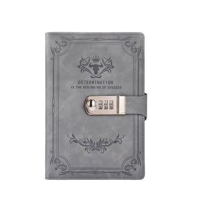 A5 200 Pages Retro Password Book with Lock Diary Thickened Creative Hand Ledger Student Notepad Stationery Notebook Binder