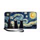 Women's Wallet Coin Purse Credit Card Holder Wallet PU Leather Shopping Daily Holiday Zipper Large Capacity Durable Cat Sky / Galaxy Navy Blue Royal Blue Blue