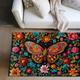 Multicolor Butterfly Area Rug Kitchen Mat Non-Slip Oil Proof Floor Mat Livingroom Rug Indoor Outdoor Mat Bedroom Decor Bathroom Mat Entrance Rug Door Mat