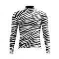 Men's Cycling Jersey Long Sleeve Bike Top with 3 Rear Pockets Mountain Bike MTB Road Bike Cycling Breathable Quick Dry Moisture Wicking Soft White Yellow Black White Leopard Fox Zebra Polyester