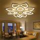 6/8/12/15 Heads LED Ceiling Light Lotus Design Ceiling Lamp Modern Artistic Metal Acrylic Style Stepless Dimming Bedroom Painted Finish Lights 110-240V ONLY DIMMABLE WITH REMOTE CONTROL Flower Design