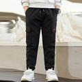 Kids Boys Pants Cargo Pants Trousers Pocket Solid Color Breathable Comfort Pants Outdoor Fashion Cool Daily Black khaki High Waist