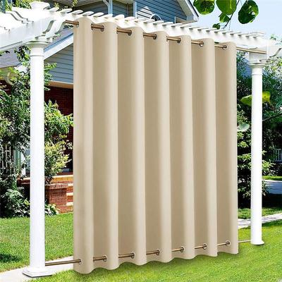 Waterproof Outdoor Curtain Privacy, Sliding Patio Curtain Farmhouse Drapes, Pergola Curtains Grommet For Gazebo, Balcony, Porch, Party, Hotel, 1 Panel