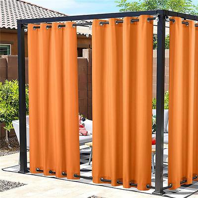 Waterproof Outdoor Curtain Privacy, Double Grommet(Top and Bottom) Sliding Patio Curtain Farmhouse Drapes, Pergola Curtains Grommet For Gazebo, Balcony, Porch, Party, Hotel, 1 Panel