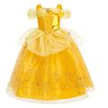 Sleeping Beauty Beauty and the Beast Princess Belle Dress Cloak Flower Girl Dress Girls' Movie Cosplay Cosplay Costume Party Yellow Pink Blue Children's Day Masquerade Wedding Wedding Guest Dress