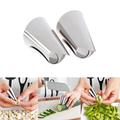 Stainless Steel Finger Protector Fruit Beans Garlic Peeler Vegetable Nuts Peeling Finger Guard Kitchen Cutting Tools