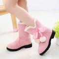 Girls' Boots Mid-Calf Boots Christmas Snow Boots Fluff Lining PU Snow Boots Big Kids(7years ) Little Kids(4-7ys) Toddler(2-4ys) Daily Walking Shoes Red Pink Black Winter