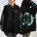 Genshin Impact Xiao Hutao Venti Hoodie Outerwear Zip Up Anime Classic Street Style Outerwear For Couple's Men's Women's Adults' Hot Stamping