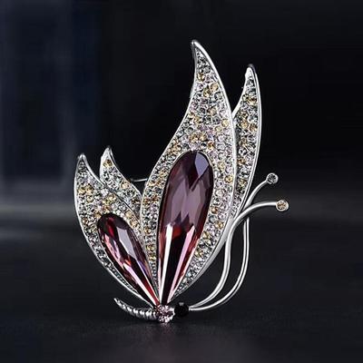 Women's Brooches Retro Butterfly Luxury Elegant Brooch Jewelry Purple Bowknot For Office Daily Prom Date Beach