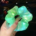 LED Luminous Scrunchies Ponytail Headwear Elastic Hair Tie Solid Color Party Hair Accessories