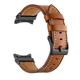 Watch Band for Samsung Galaxy Watch 6/5/4 40/44mm Watch 5 Pro 45mm Watch 4 Classic 42/46mm Watch 6 Classic 43/47mm Stainless Steel Genuine Leather Replacement Strap Metal Clasp Link Bracelet