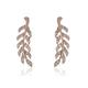 1 Pair Stud Earrings Mismatch Earrings For Women's Birthday Party Evening Gift Alloy Vintage Style Fashion Leaf Diamond