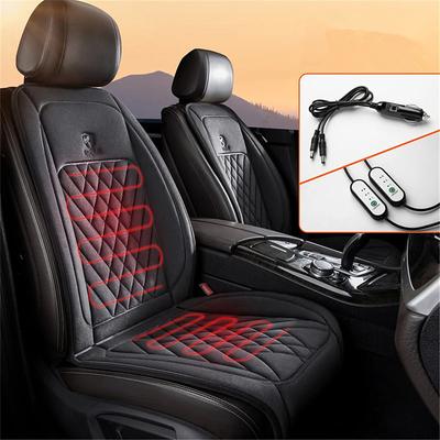 12/24V Heated Car Seat Cover, Universal Car Seat Heater, 30s Fast Heating, Winter Cushion, Back Warmer Pads