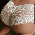 Women's Lace Simple Flower Shorties Boyshorts Panties Stretchy Low Waist Nylon 1 PC White S