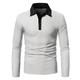 Men's Polo Shirt Golf Shirt Outdoor Street Collar Polo Collar Long Sleeve Simple Sportswear Solid Color Button Front Button-Down Fall Winter Regular Fit Black White Dark Gray Polo Shirt