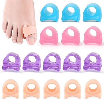 Toe Separators Hammer Toe Straightener - 2-Pack Big Toe Spacers Clear - Gel Spreader - Correct Crooked Toes - Bunion Corrector and Bunion Relief - Pads for Overlapping Hallux Valgus Yoga - Clear