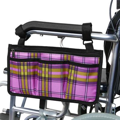 Wheelchair Armrest Organizer Bag Wheelchair Travel Accessories Storage Pouch With Pockets