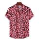 Men's Shirt Summer Hawaiian Shirt Camp Collar Shirt Graphic Shirt Aloha Shirt Flamingo Classic Collar Light Yellow Yellow Pink Red Purple Other Prints Casual Holiday Short Sleeve Print Clothing