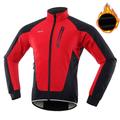 Arsuxeo Men's Cycling Jacket Fleece Jacket Winter Thermal Warm Windproof Fleece Lining Breathable Bike Jacket Windbreaker Mountain Bike MTB Road Bike Cycling City Bike Cycling Black Green Orange Bike