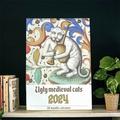 Medieval Cats Paintings Calendar 2024, Ugly Cats In Renaissance Painting