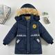 Kids Boys Down Coat Outerwear Solid Color Long Sleeve Coat Outdoor Cool Adorable Daily Black Blue Brown Winter 3-7 Years